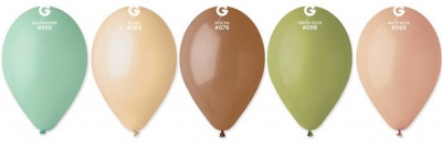 Léggömb, 26 cm, vegyes natúr pasztel színekben